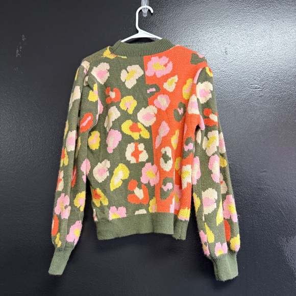 Good Days Are Here Leopard Sweater. Size Medium. - Picture 2 of 2
